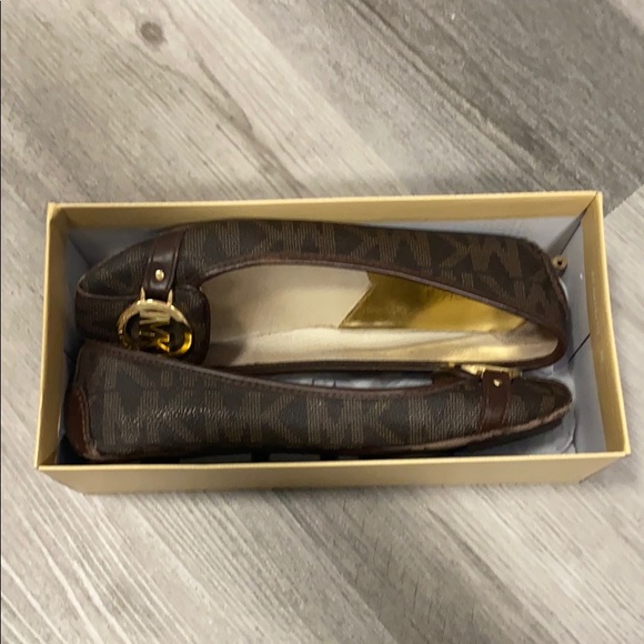 Michael Kors Brown Monogram Flats - Picture 3 of 3